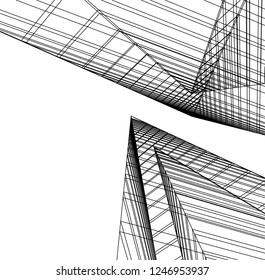 architecture, geometric background