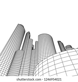 architecture, geometric background