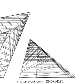 architecture, geometric background