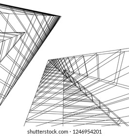 architecture, geometric background