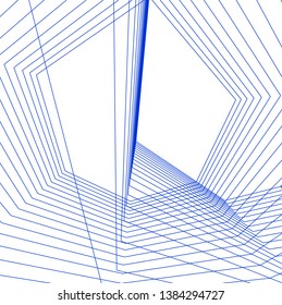 architecture geometric background 3d lines