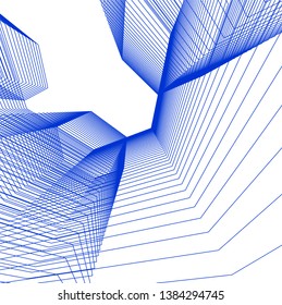 architecture geometric background 3d lines