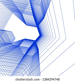 architecture geometric background 3d lines