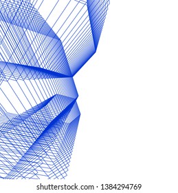 architecture geometric background 3d lines