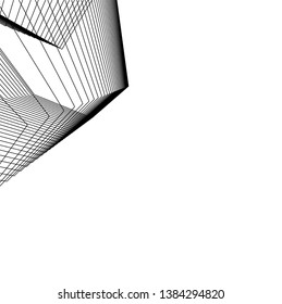 architecture geometric background 3d lines