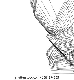 architecture geometric background 3d lines