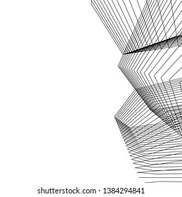 architecture geometric background 3d lines