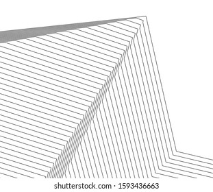 architecture geometric background 3d lines design