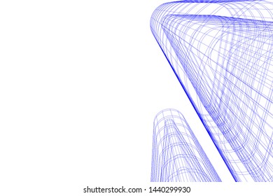 architecture geometric background 3d vector illustration