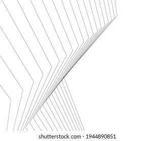 architecture geometric background 3d view