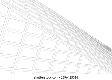 architecture geometric background, abstract 3d