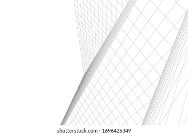 fondo geométrico de la arquitectura, 3d abstracto