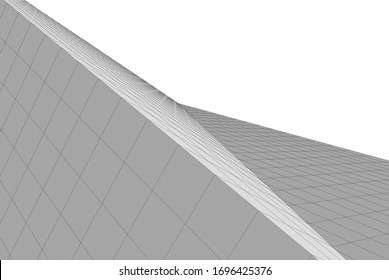 architecture geometric background, abstract 3d
