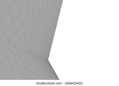 fondo geométrico de la arquitectura, 3d abstracto