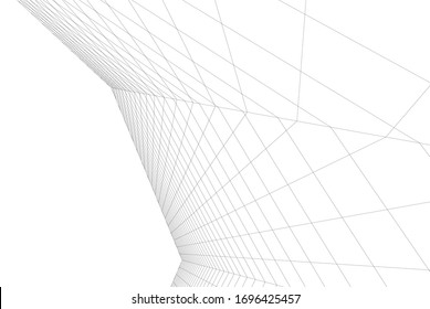 architecture geometric background, abstract 3d