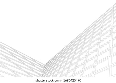 architecture geometric background, abstract 3d