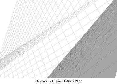 fondo geométrico de la arquitectura, 3d abstracto