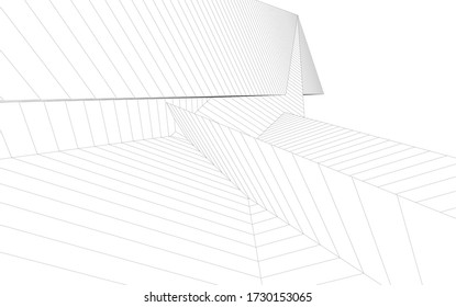 architecture geometric background, abstract 3d