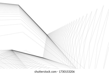 fondo geométrico de la arquitectura, abstracto 3d