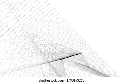 fondo geométrico de la arquitectura, abstracto 3d