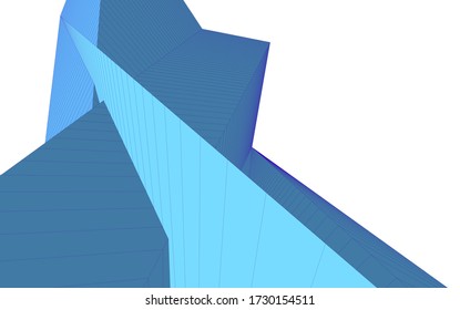architecture geometric background, abstract 3d