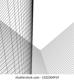 architecture geometric background, abstract lines