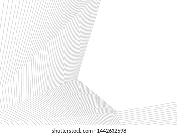 architecture geometric background, abstract lines 3d