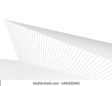 architecture geometric background, abstract lines 3d
