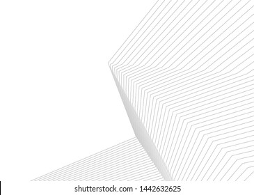 architecture geometric background, abstract lines 3d