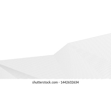architecture geometric background, abstract lines 3d