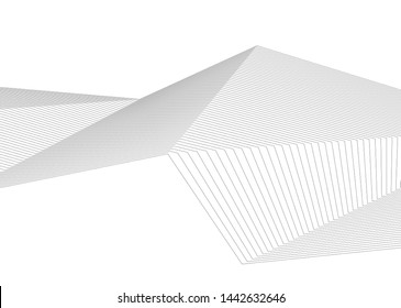 architecture geometric background, abstract lines 3d