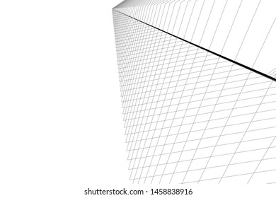 architecture geometric background, abstract lines 3d