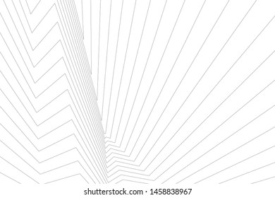 architecture geometric background, abstract lines 3d
