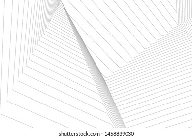architecture geometric background, abstract lines 3d