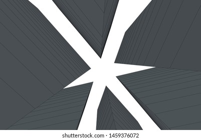 architecture geometric background, abstract lines 3d