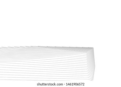 architecture geometric background, abstract lines 3d