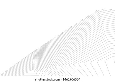 architecture geometric background, abstract lines 3d