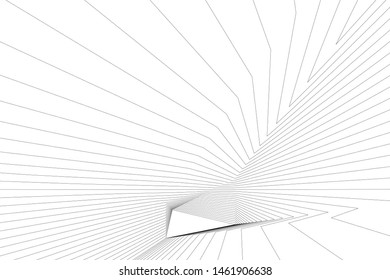 architecture geometric background, abstract lines 3d