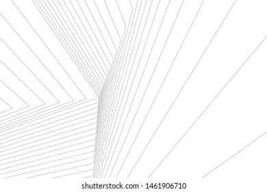 architecture geometric background, abstract lines 3d