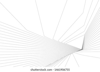 architecture geometric background, abstract lines 3d