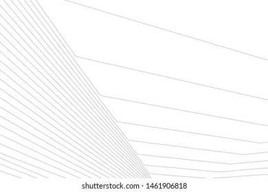 architecture geometric background, abstract lines 3d