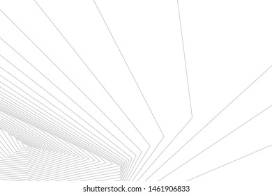 architecture geometric background, abstract lines 3d