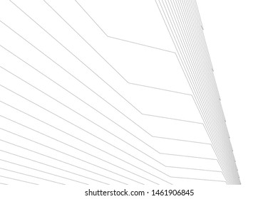 architecture geometric background, abstract lines 3d