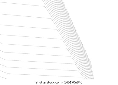 architecture geometric background, abstract lines 3d