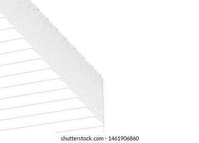 architecture geometric background, abstract lines 3d
