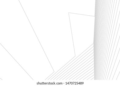 architecture geometric background, abstract lines 3d