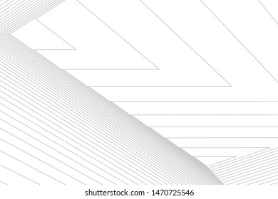 architecture geometric background, abstract lines 3d