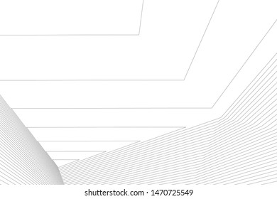 architecture geometric background, abstract lines 3d