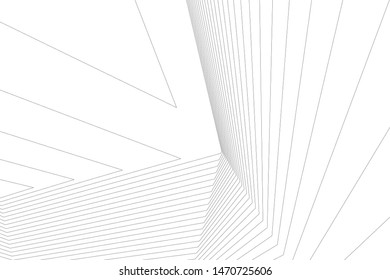 architecture geometric background, abstract lines 3d