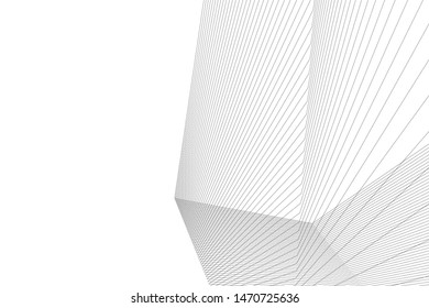 architecture geometric background, abstract lines 3d